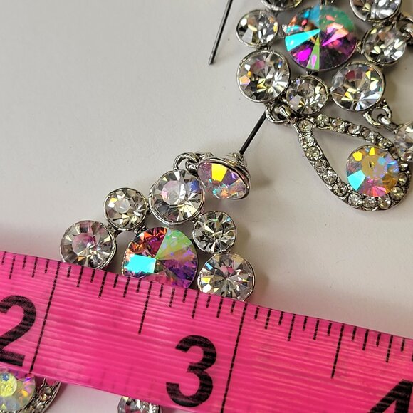 Aurora Borealis Crystal Earrings - Picture 9 of 10